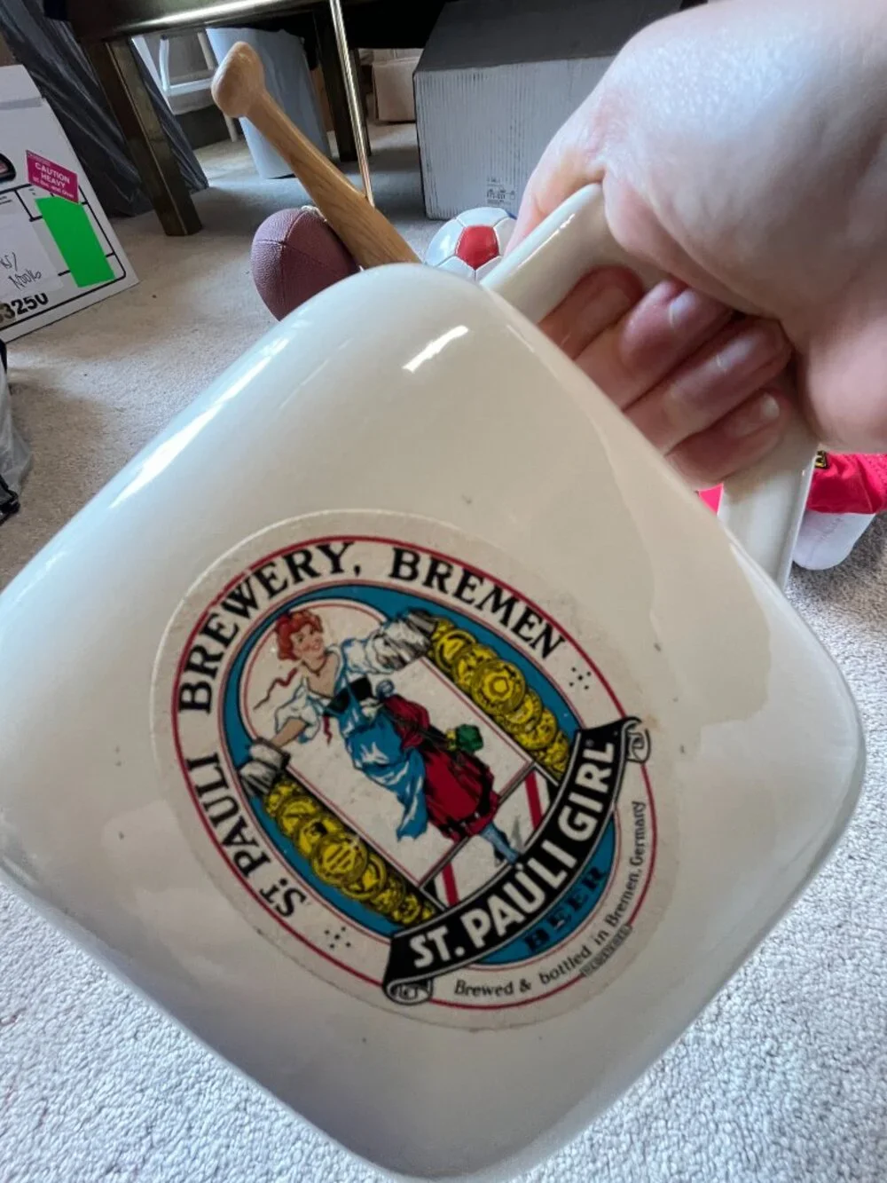 Vintage St Pauli Girl Beer Pitcher